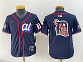 Women's American League Detroit Tigers Team Big Logo Navy 2025 All-Star Edition Limited Stitched Baseball Jersey(Run Small),baseball caps,new era cap wholesale,wholesale hats