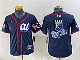 Youth American League Kansas City Royals Team Big Logo Navy 2025 All-Star Edition Limited Stitched Baseball Jersey,baseball caps,new era cap wholesale,wholesale hats
