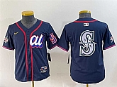 Youth American League Seattle Mariners Team Big Logo Navy 2025 All-Star Edition Limited Stitched Baseball Jersey,baseball caps,new era cap wholesale,wholesale hats