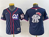 Youth American League New York Yankees Team Big Logo Navy 2025 All-Star Edition Limited Stitched Baseball Jersey,baseball caps,new era cap wholesale,wholesale hats
