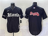 Men's Atlanta Braves Black Team Big Logo Gothic South x Outkast Edition Vapor Limited Stitched Baseball Jersey,baseball caps,new era cap wholesale,wholesale hats