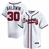 Men's Atlanta Braves #30 Drake Baldwin White 2025 Home Limited Stitched Baseball Jersey Dzhi,baseball caps,new era cap wholesale,wholesale hats