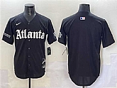 Men's Atlanta Braves Blank Black Gothic South x Outkast Edition Vapor Limited Stitched Baseball Jersey,baseball caps,new era cap wholesale,wholesale hats