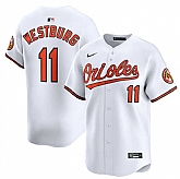 Men's Baltimore Orioles #11 Jordan Westburg White 2025 Home Limited Cool Base Stitched Baseball Jersey Dzhi,baseball caps,new era cap wholesale,wholesale hats