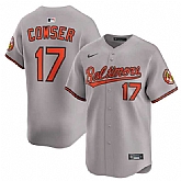 Men's Baltimore Orioles #17 Colton Cowser Gray 2025 Limited Stitched Baseball Jersey Dzhi,baseball caps,new era cap wholesale,wholesale hats