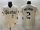 Men's Boston Red Sox #2 Alex Bregman Cream Gothic Vapor Limited Stitched Baseball Jersey,baseball caps,new era cap wholesale,wholesale hats