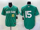 Men's Boston Red Sox #15 Dustin Pedroia Green 2025 City Connect Limited Stitched Baseball Jersey,baseball caps,new era cap wholesale,wholesale hats