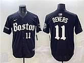 Men's Boston Red Sox #11 Rafael Devers Black Gothic Vapor Limited Stitched Baseball Jersey,baseball caps,new era cap wholesale,wholesale hats