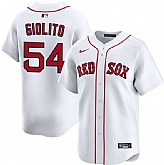 Men's Boston Red Sox #54 Lucas Giolito White 2024 Home Limited Stitched Baseball Jersey Dzhi,baseball caps,new era cap wholesale,wholesale hats
