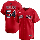 Men's Boston Red Sox #54 Lucas Giolito Red 2025 Alternate Limited Stitched Baseball Jersey Dzhi,baseball caps,new era cap wholesale,wholesale hats