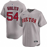 Men's Boston Red Sox #54 Lucas Giolito Gray 2024 Away Limited Stitched Baseball Jersey Dzhi,baseball caps,new era cap wholesale,wholesale hats