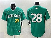 Men's Boston Red Sox #28 Kristian Campbell Green 2025 City Connect Limited Stitched Baseball Jersey,baseball caps,new era cap wholesale,wholesale hats