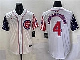 Men's Chicago Cubs #4 Pete Crow-Armstrong White 2025 Independence Day Vapor Premier Limited Stitched Baseball Jersey,baseball caps,new era cap wholesale,wholesale hats