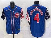 Men's Chicago Cubs #4 Pete Crow-Armstrong Royal 2025 Independence Day Vapor Premier Limited Stitched Baseball Jersey,baseball caps,new era cap wholesale,wholesale hats