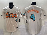 Men's Chicago Cubs #4 Pete Crow-Armstrong Cream 'Graffiti North Side Edition' Vapor Premier Limited Stitched Baseball Jersey,baseball caps,new era cap wholesale,wholesale hats
