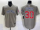 Men's Chicago Cubs #30 Kyle Tucker Gray Limited Stitched Baseball Jersey,baseball caps,new era cap wholesale,wholesale hats