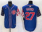 Men's Chicago Cubs #27 Seiya Suzuki Royal 2025 Independence Day Vapor Premier Limited Stitched Baseball Jersey,baseball caps,new era cap wholesale,wholesale hats