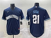 Men's Chicago Cubs #21 Sammy Sosa Navy City Connect Stitched Baseball Jersey,baseball caps,new era cap wholesale,wholesale hats
