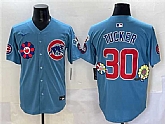 Men's Chicago Cubs #30 Kyle Tucker Blue 2025 Tokyo Series 2nd Alternate Limited Stitched Baseball Jersey Dzhi,baseball caps,new era cap wholesale,wholesale hats