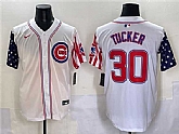 Men's Chicago Cubs #30 Kyle Tucker White 2025 Independence Day Vapor Premier Limited Stitched Baseball Jersey,baseball caps,new era cap wholesale,wholesale hats