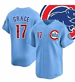 Men's Chicago Cubs #17 Mark Grace Blue 2024-25 2nd Alternate Limited Stitched Baseball Jersey Dzhi,baseball caps,new era cap wholesale,wholesale hats