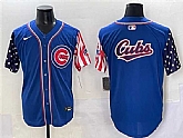 Men's Chicago Cubs Team Big Logo Royal 2025 Independence Day Vapor Premier Limited Stitched Baseball Jersey,baseball caps,new era cap wholesale,wholesale hats