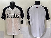 Men's Chicago Cubs Blank White Black 'Gothic North Side Edition' Vapor Premier Limited Stitched Baseball Jersey,baseball caps,new era cap wholesale,wholesale hats