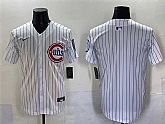 Men's Chicago Cubs Blank White Pinstripe 2nd Alternate Limited Stitched Baseball Jersey,baseball caps,new era cap wholesale,wholesale hats
