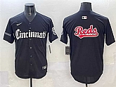 Men's Cincinnati Reds Team Big Logo Black 'Gothic Queen City Edition' Vapor Premier Limited Stitched Baseball Jersey,baseball caps,new era cap wholesale,wholesale hats