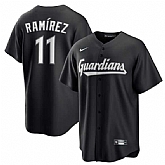 Men's Cleveland Guardians #11 Jose Ramirez Black Lights Out Limited Stitched Baseball Jersey Dzhi,baseball caps,new era cap wholesale,wholesale hats