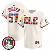 Men's Cleveland Guardians #57 Shane Bieber Cream Mexico Vapor Premier Limited Stitched Baseball Jersey Dzhi,baseball caps,new era cap wholesale,wholesale hats