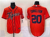Men's Detroit Tigers #20 Spencer Torkelson Orange With Patch Cool Base Stitched Baseball Jersey,baseball caps,new era cap wholesale,wholesale hats