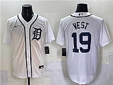 Men's Detroit Tigers #19 Will Vest White Cool Base Stitched Baseball Jersey,baseball caps,new era cap wholesale,wholesale hats