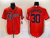 Men's Detroit Tigers #30 Kerry Carpenter Orange With Patch Cool Base Stitched Baseball Jersey,baseball caps,new era cap wholesale,wholesale hats