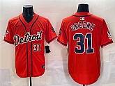 Men's Detroit Tigers #31 Riley Greene Orange With Patch Vapor Premier Limited Stitched Baseball Jersey,baseball caps,new era cap wholesale,wholesale hats