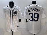 Men's Detroit Tigers #39 Zach McKinstry White Cool Base Stitched Baseball Jersey,baseball caps,new era cap wholesale,wholesale hats