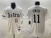 Men's Houston Astros #11 Cam Smith White Gothic 'Houston Born Barrio Raised' Limited Stitched Baseball Jersey,baseball caps,new era cap wholesale,wholesale hats