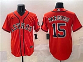 Men's Houston Astros #15 Isaac Paredes Orange Cool Base Stitched Baseball Jersey,baseball caps,new era cap wholesale,wholesale hats