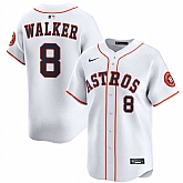 Men's Houston Astros #8 Christian Walker White 2025 Home Limited Stitched Baseball Jersey Dzhi,baseball caps,new era cap wholesale,wholesale hats