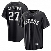 Men's Houston Astros #27 Jose Altuve Black Lights Out Limited Stitched Baseball Jersey Dzhi,baseball caps,new era cap wholesale,wholesale hats