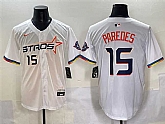 Men's Houston Astros #15 Isaac Paredes White 2025 City Connect Limited Stitched Baseball Jersey,baseball caps,new era cap wholesale,wholesale hats
