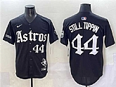 Men's Houston Astros #44 Still Tippin Black Gothic 'Houston Born Barrio Raised' Limited Stitched Baseball Jersey,baseball caps,new era cap wholesale,wholesale hats