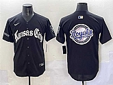 Men's Kansas City Royals Team Big Logo Black 'Gothic Crown Edition' Vapor Premier Limited Stitched Baseball Jersey,baseball caps,new era cap wholesale,wholesale hats
