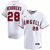 Men's Los Angeles Angels #28 Kyle Hendricks White 2024 Home Limited Stitched Baseball Jersey Dzhi,baseball caps,new era cap wholesale,wholesale hats