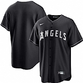 Men's Los Angeles Angels Blank Black Lights Out Limited Stitched Baseball Jersey Dzhi,baseball caps,new era cap wholesale,wholesale hats