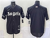 Men's Los Angeles Angels Blank Black 'Gothic Halo Edition' Vapor Limited Stitched Baseball Jersey,baseball caps,new era cap wholesale,wholesale hats
