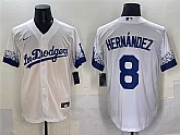 Men's Los Angeles Dodgers #8 Enrique Hernandez White City Connect Cool Base Stitched Jersey,baseball caps,new era cap wholesale,wholesale hats