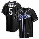 Men's Los Angeles Dodgers #5 Freddie Freeman Black Lights Out Limited Stitched Baseball Jersey Dzhi,baseball caps,new era cap wholesale,wholesale hats