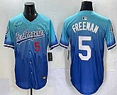 Men's Los Angeles Dodgers #5 Freddie Freeman Blue 2025 City Connect Limited Stitched Jersey,baseball caps,new era cap wholesale,wholesale hats