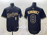 Men's Los Angeles Dodgers #8 Enrique Hernandez Black Gold Limited Stitched Jersey,baseball caps,new era cap wholesale,wholesale hats